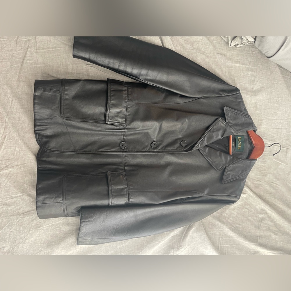 DANIER LEATHER Black Leather Jacket (Vintage)